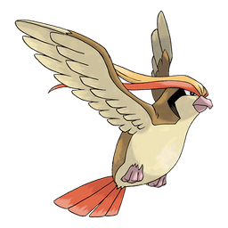 ひこうタイプのポケモンのシルエット