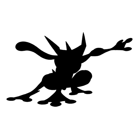 Greninja silhouette used by the quiz