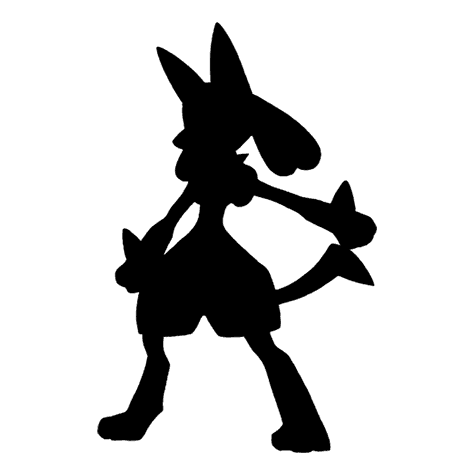 Lucario silhouette used by the quiz